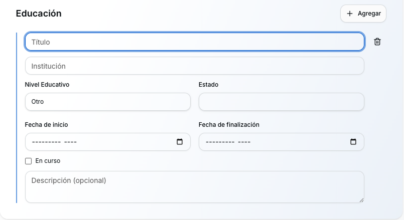 Sección de educación